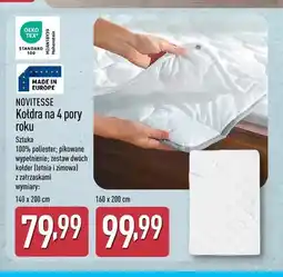 ALDI Kołdra na 4 pory roku Novitesse 140x200 cm oferta
