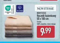 ALDI Ręcznik łazienkowy Novitesse 50x100 cm oferta