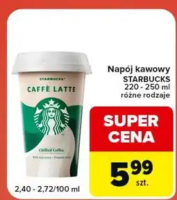 Globi Napój caffe latte Starbucks oferta
