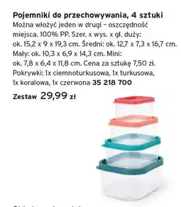 Tchibo Pojemniki do przechowywania 4-pak oferta