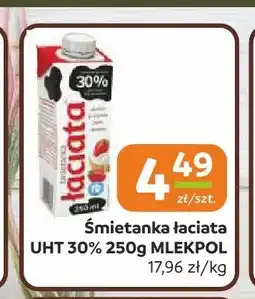 Społem Częstochowa Śmietanka Łaciata UHT 30% Mlekpol oferta