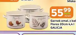 Społem Częstochowa Garnek emaliowany z kalką Galicja Flores 20 cm oferta