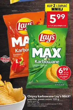 Lewiatan Chipsy karbowane Lay's MAX paprika oferta