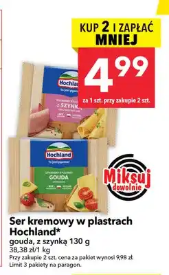 Lewiatan Ser kremowy w plastrach Hochland z szynką oferta
