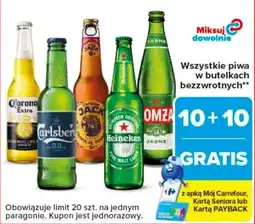Carrefour Piwa w butelkach bezzwrotnych oferta