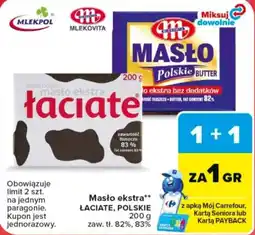 Carrefour Masło ekstra ŁACIATE oferta