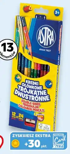 Kaufland Astra Kredki ołówkowe trójkątne dwustronne oferta