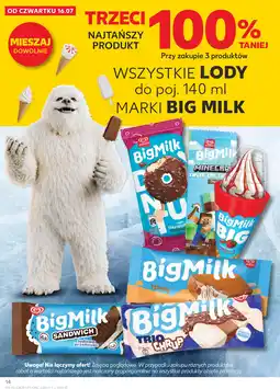 Kaufland Wszystkie lody marki big milk oferta