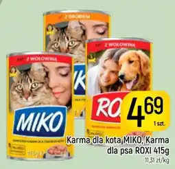 Delikatesy Piotruś Pan Karma dla kota MIKO, Karma dla psa ROXI oferta