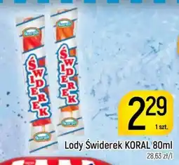 Delikatesy Piotruś Pan Lody Świderek KORAL oferta