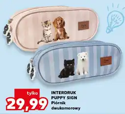 Kaufland Piórnik dwukomorowy INTERDRUK PUPPY SIGN oferta