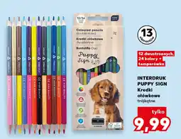 Kaufland Interdruk puppy sign kredki ołówkowe oferta