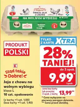 Kaufland Jaja z chowu na wolnym wybiegu oferta