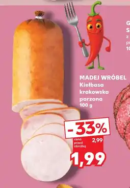 Kaufland Madej wróblewski kiełbasa krakowska parzona oferta