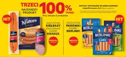 Kaufland Kiełbasy pakowane Krakus / parówki berlinki oferta