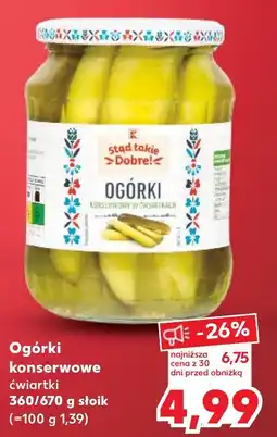 Kaufland Ogórki konserwowe w ćwiartkach oferta