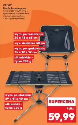 Kaufland Meble kempingowe CRIVIT oferta
