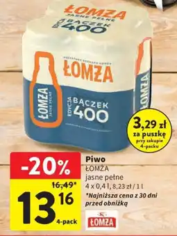 Intermarche Piwo Łomza jasne pełne oferta