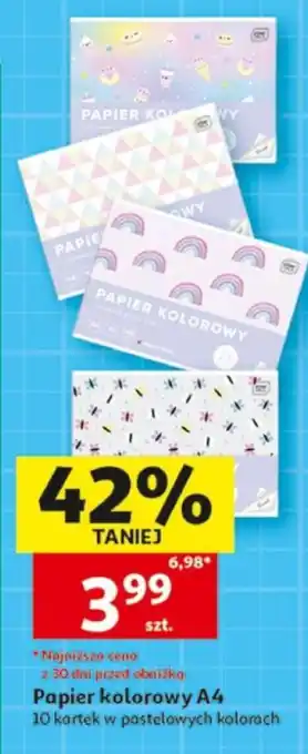 Auchan Papier kolorowy A4 oferta