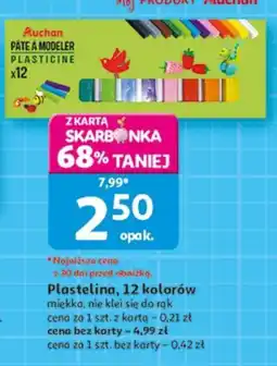 Auchan Plastelina 12 kolorów oferta