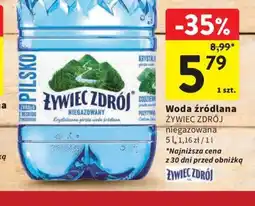 Intermarche Woda źródłana ŻYWIEC ZDRÓJ oferta