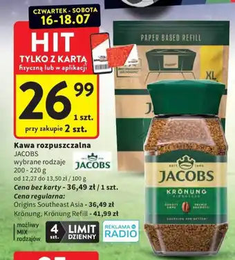 Intermarche Kawa rozpuszczalna JACOBS oferta