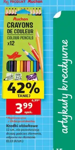 Auchan Crayons de couleur oferta