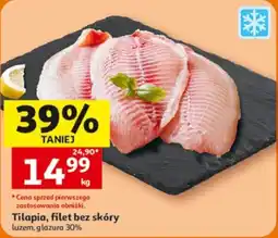 Auchan Tilapia, filet bez skóry luzem, glazura 30% oferta