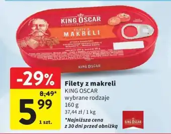 Intermarche Filety z makreli KING OSCAR oferta
