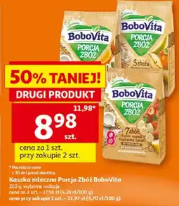 Auchan Kaszka mleczna Porcja Zbóż BoboVita oferta