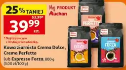 Auchan Kawa ziarnista Crema Dolce, Crema Perfetta lub Espresso Forza oferta