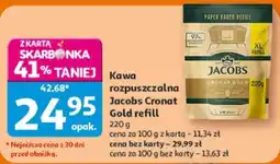 Auchan Kawa rozpuszczalna Jacobs Cronat Gold refill oferta