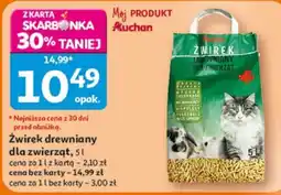 Auchan Żwirek drewniany dla zwierząt oferta