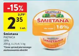 Intermarche Śmietana PIĄTNICA 18% oferta