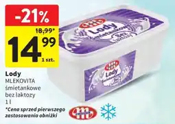 Intermarche Lody MLEKOVITA śmietankowe bez laktozy oferta