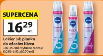 Auchan Lakier lub pianka do włosów Nivea oferta