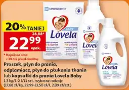 Auchan Proszek, płyn do prania, odplamiacz, płyn do płukania tkanin lub kapsułki do prania Lovela Baby oferta