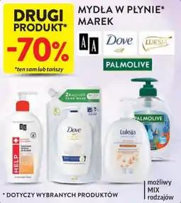 Intermarche Mydła w płynie marek: AA, Dove, Luksja, Plamolive oferta