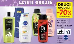 Intermarche Żele marek Adidas, Fa, Nivea oferta