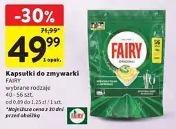 Intermarche Kapsułki do zmywarki FAIRY oferta