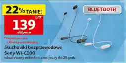 Auchan Słuchawki bezprzewodowe Sony WI-C100 oferta