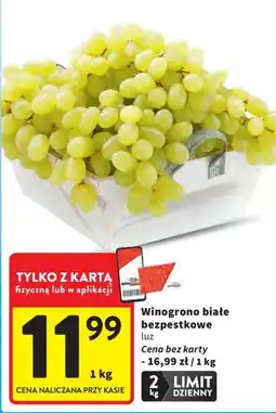 Intermarche Winogrono białe bezpestkowe luz oferta