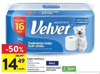 Papier toaletowy VELVET Delikatnie biały