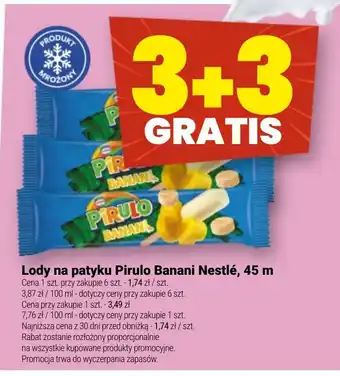 Lody na patyku Pirulo Banani Nestlé