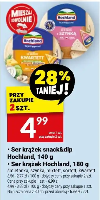 Twój Market Ser krążek snack&dip Hochland oferta