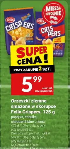Twój Market Orzeszki ziemne smażone w skorupce Felix Crispers oferta