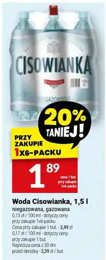 Twój Market Woda Cisowianka niegazowana, gazowana oferta