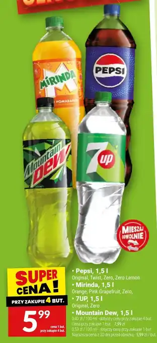 Twój Market Pepsi, Mirinda, 7UP, Mountain Dew oferta