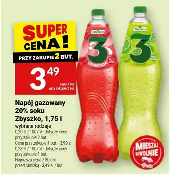 Twój Market Napój gazowany 20% soku Zbyszko oferta