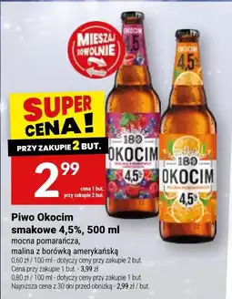 Twój Market Piwo Okocim smakowe 4,5%, 500 ml mocna pomarańcza, malina z borówką amerykańską oferta